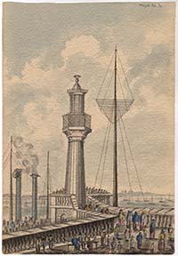 Pier and Lighthouse 1839 [Anne Rushout] | Margate History
